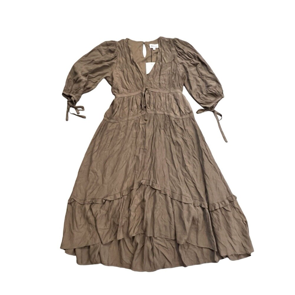 &Merci Empire Waist Dress Olive Green Women's Med Boho‎